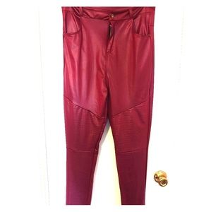 Mole skin leather like pants